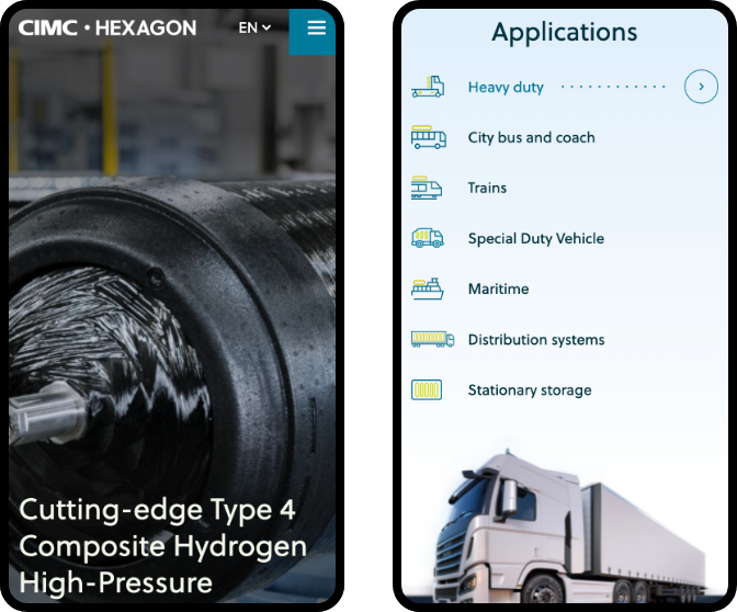 Website Design & Development, SEO for CIMC-Hexagon - Flow Asia