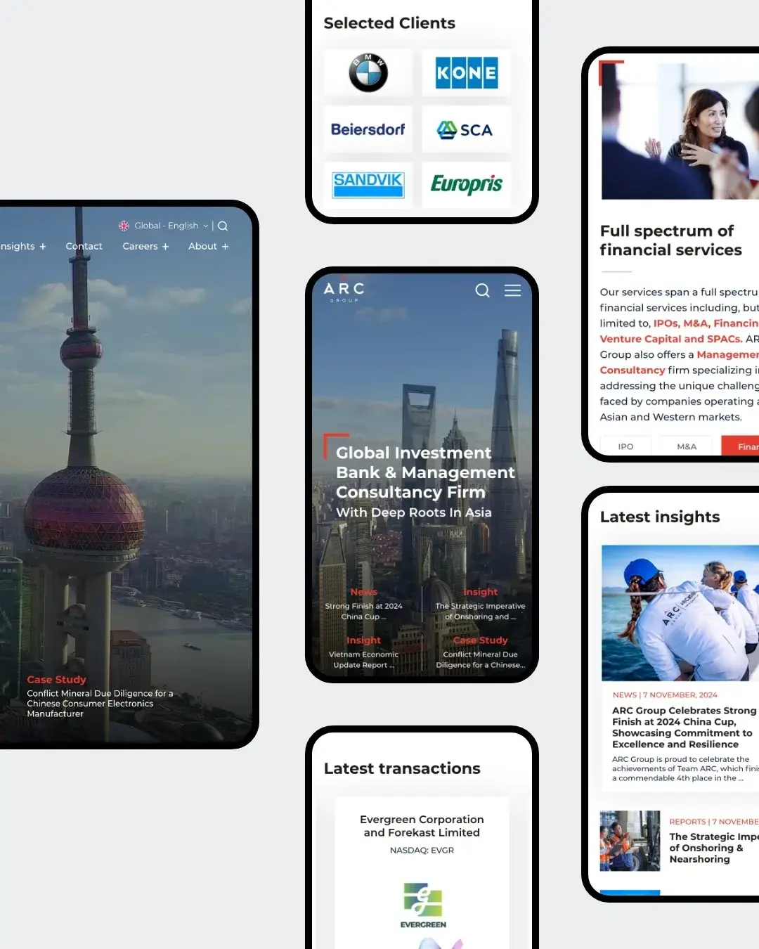 Responsive web design for ARC Group website by Flow Asia 02