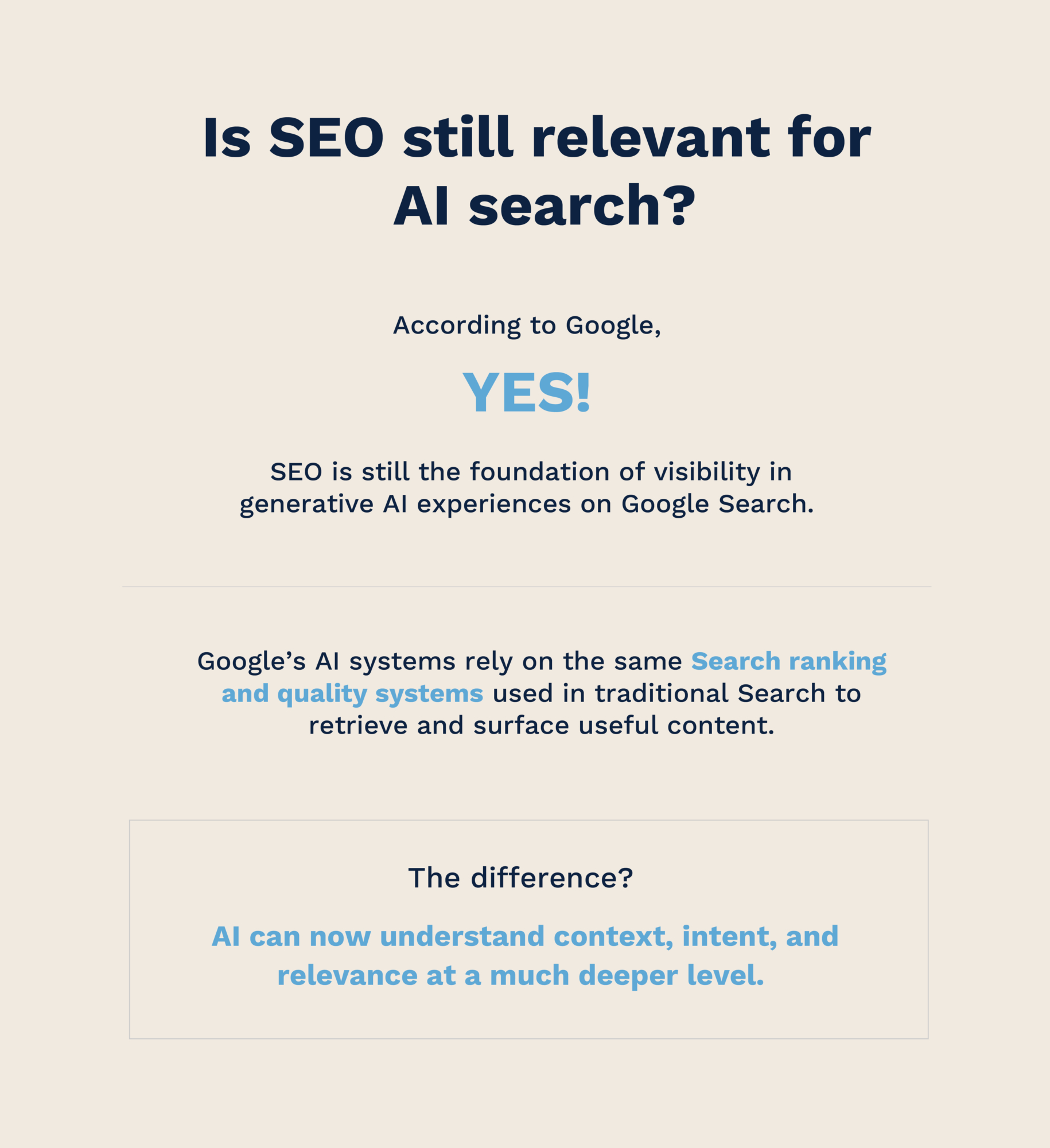 Is SEO still relevant for AI Search according to Google