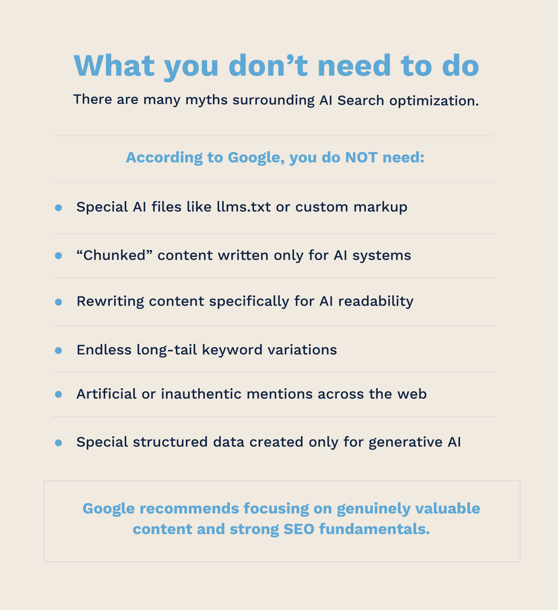 Common misconceptions about AI Search optimization